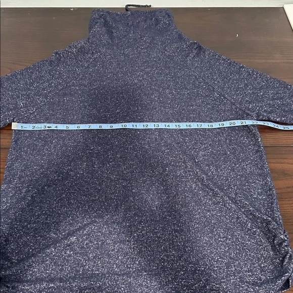 COIN 1804 Los Angeles Navy Heathered Cowl Neck Top Size XL –Soft Knit 3/4 Sleeve - Picture 5 of 6